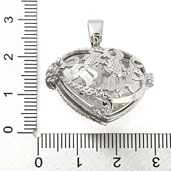 Rack Plating Brass Locket Pendants&nbsp;KK-G475-03P