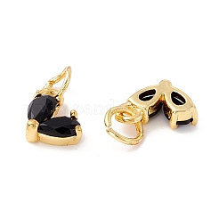 Rack Plating Brass Cubic Zirconia Charms&nbsp;KK-I684-04G-06-RS