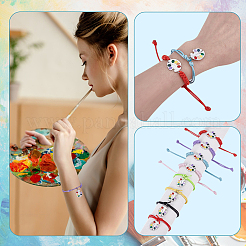 16Pcs 8 Colors Waxed Polyester Cord Bracelets&nbsp;BJEW-PH02028