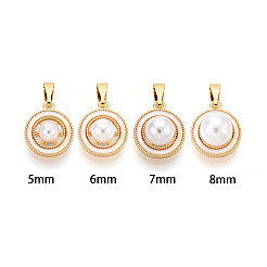 Brass Cup Pearl Peg Bails Pin Pendants&nbsp;KK-T079-11G