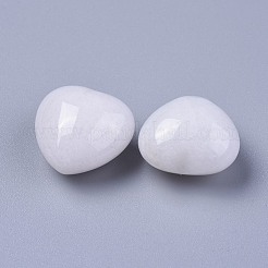 Natural White Jade Heart Palm Stone&nbsp;G-FS0001-78A