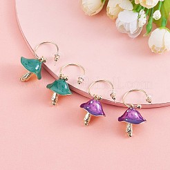 Enamel Mushroom Dangle Stud Earrings&nbsp;JE987B