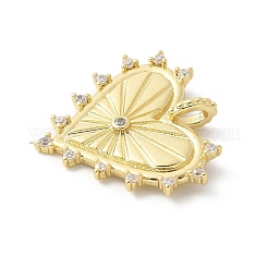 Brass Micro Pave Cubic Zirconia Pendants&nbsp;KK-P294-15G
