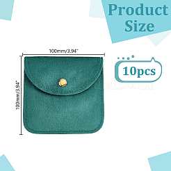 10Pcs Velvet Jewelry Storage Bags with Snap Button&nbsp;ABAG-HY0001-17A