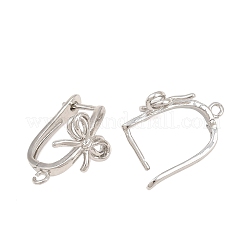 Brass Hoop Earring Findings&nbsp;KK-CBA5558-02P