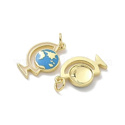Brass Enamel Pendants&nbsp;KK-P325-28G