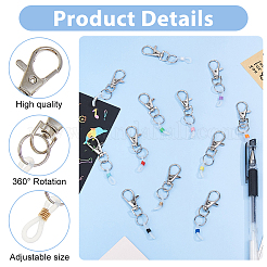 24Pcs 12 Colors Silicone Pen Clip Pendant Decorations&nbsp;HJEW-DC00051