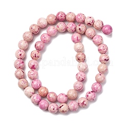 Natural Dyed Marble Beads Strands&nbsp;G-P593-8mm-05