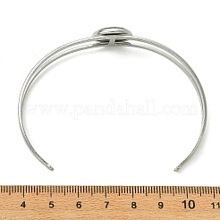 3Pcs 3 Styles Natural Abalone Shell 304 Stainless Steel Open Cuff Bangle Sets with Enamel&nbsp;BJEW-JB14413-02