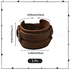 1Pc Cowhide Cord Wide Cord Bracelets&nbsp;BJEW-CL0001-07B
