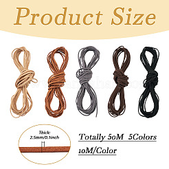 50M 5 Colors Faux Suede Lace&nbsp;OCOR-TA0001-89A
