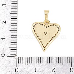 Valentine's Day Brass Micro Pave Clear Cubic Zirconia Pendants&nbsp;KK-H273-39G-01