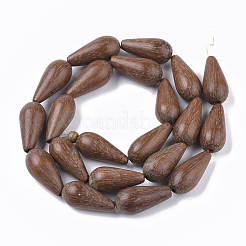 Undyed & Natural Pear Wood Beads Strands&nbsp;WOOD-T024-030