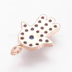 Brass Micro Pave Cubic Zirconia Charms&nbsp;ZIRC-G104-16