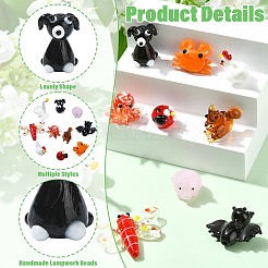 10Pcs 10 Styles Handmade Lampwork Beads&nbsp;LAMP-CJ0005-16