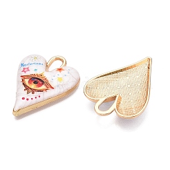Printed Rack Plating Alloy Enamel Pendants&nbsp;ENAM-T020-01C