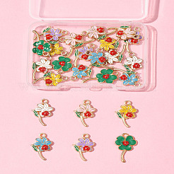 24Pcs 6 Styles Alloy Enamel Pendants&nbsp;FIND-FS0004-18