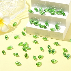 50Pcs Electroplate Glass Faceted Teardrop Beads&nbsp;EGLA-YW0005-17A