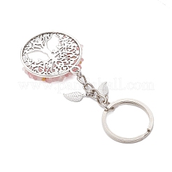 Flat Round with Tree of Life Alloy Keychains&nbsp;KEYC-MZ00039