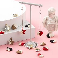16Pcs 8 Style Spray Painted Alloy Pendants&nbsp;FIND-LS0001-63