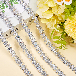Polyester Centipede Braided Lace Ribbon&nbsp;SRIB-WH20007-03B