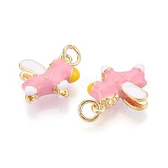Brass Enamel Pendants&nbsp;KK-T072-27C-G