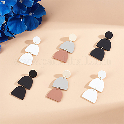 3 Pairs 3 Style Polymer Clay Dangle Stud Earrings with 316 Surgical Stainless Steel Pins&nbsp;EJEW-AN0004-28