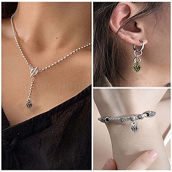 48Pcs 4 Colors Tibetan Style Alloy Pendants&nbsp;TIBEP-YW0001-80