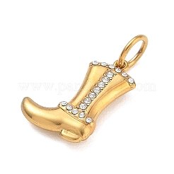 304 Stainless Steel Rhinestone Pendants&nbsp;FIND-T075-07G