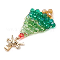 Golden Glass & Alloy Pendants&nbsp;PALLOY-JF02985