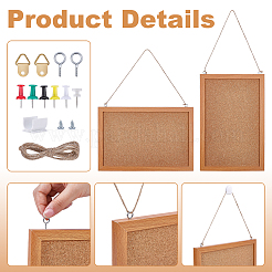 1Bag Rectangle Cork Bulletin Board&nbsp;DJEW-WR0001-26A