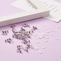 Brass Clip on Earring Findings&nbsp;DIY-TA0002-20P