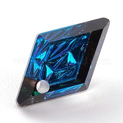 Embossed Glass Rhinestone Pendants&nbsp;GLAA-J101-04A-001BB