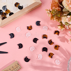 30Pcs 3 Colors Acrylic Buttons&nbsp;FIND-OC0003-88