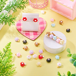 30Pcs Opaque Resin Decoden Cabochons&nbsp;RESI-TADJ0001-15