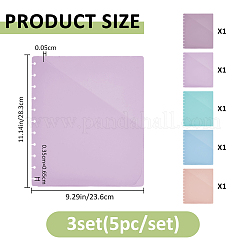 5Pcs PP Separate Loose Leaf File Folder&nbsp;OFST-WH0004-092B