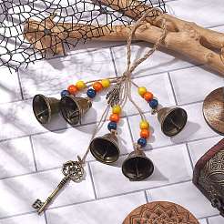 Halloween Iron Protective Witch Bells for Doorknob Hanging Ornaments&nbsp;HJEW-JM01896-02