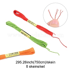 7 Sets 7 Colors Cotton Crochet Threads&nbsp;OCOR-FS0001-02B
