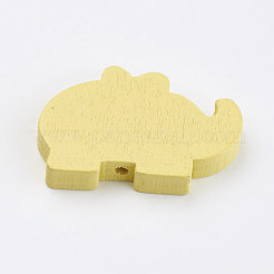 Natural Wood Printed Beads&nbsp;WOOD-Q030-32