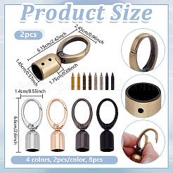 10Pcs 5 Colors Zinc Alloy Cord Ends&nbsp;FIND-GA0007-49