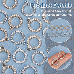 60Pcs 2 Colors Alloy with Rhinestone Pendants&nbsp;FIND-HS0002-62A