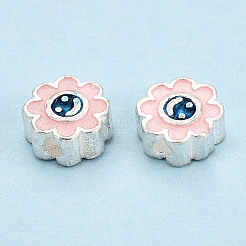 925 Sterling Silver Enamel Beads&nbsp;STER-T008-36C