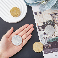 4Pcs 2 Colors Iron Commemorative Coins&nbsp;AJEW-DC0001-04
