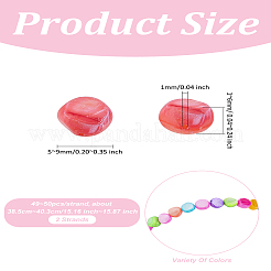 2 Strands Natural Trochid Shell/Trochus Shell Beads Strands&nbsp;SHEL-LP0001-02