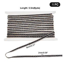Glass Rhinestone Hotfix Rhinestone & Pearl Ribbon&nbsp;DIY-WH0016-64B