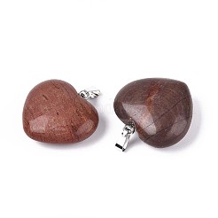Natural Polychrome Jasper/Picasso Stone/Picasso Jasper Pendants&nbsp;G-N349-05C-P