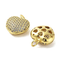 Brass Micro Pave Clear Cubic Zirconia Pendants&nbsp;KK-A205-06G