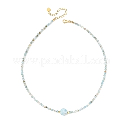 Natural Larimar Beaded Necklaces&nbsp;NJEW-JN06655