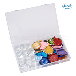 DIY Flat Round Pendant Making Kits&nbsp;DIY-TA0008-46