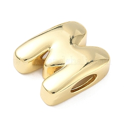 Brass Initial Beads&nbsp;KK-B167-27G-01M